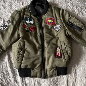 Kids aviator jacket with fun badges